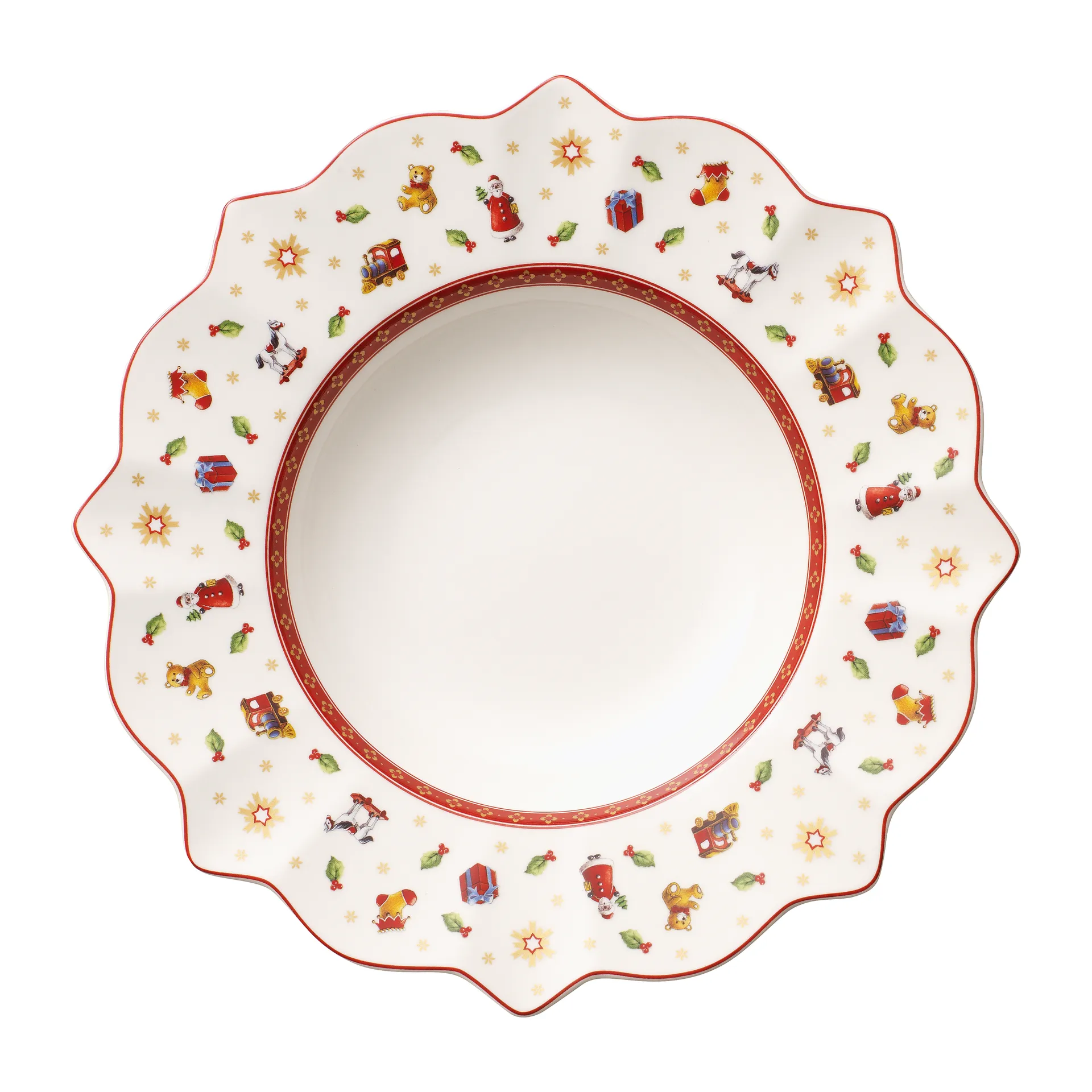 Villeroy & Boch Toy's Delight djup tallrik &Oslash;26 cm Vit-r&ouml;d
