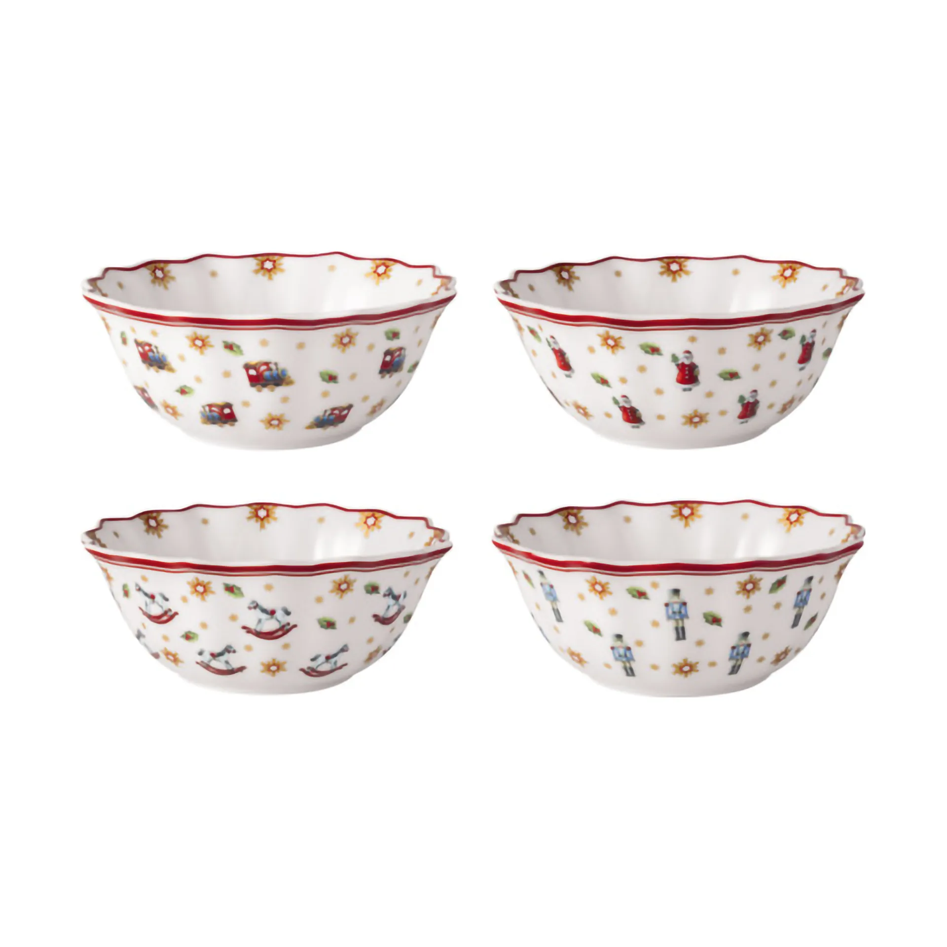 Villeroy & Boch Toy's Delight skål 4 dele Hvid-rød billede