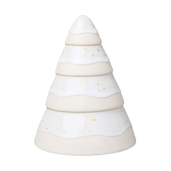 Winter Glow dekoration julgran 14 cm, Vit