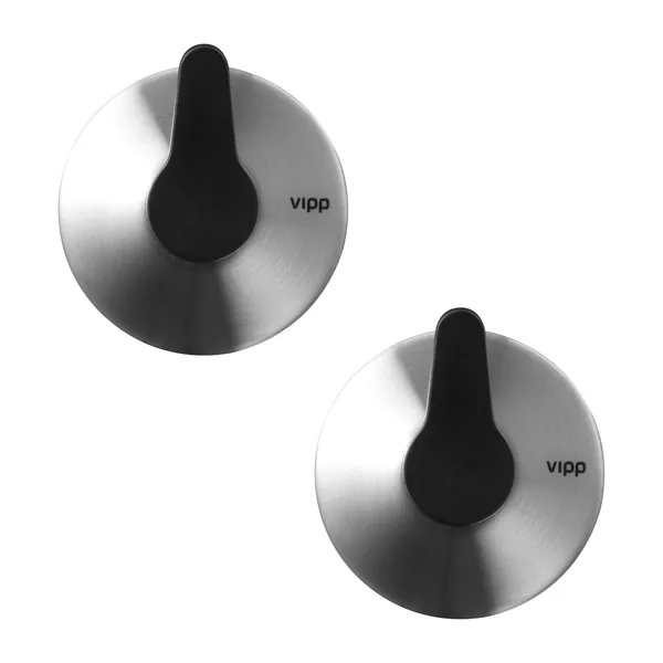 Vipp12 krok med sugpropp 2-pack, Stainless steel