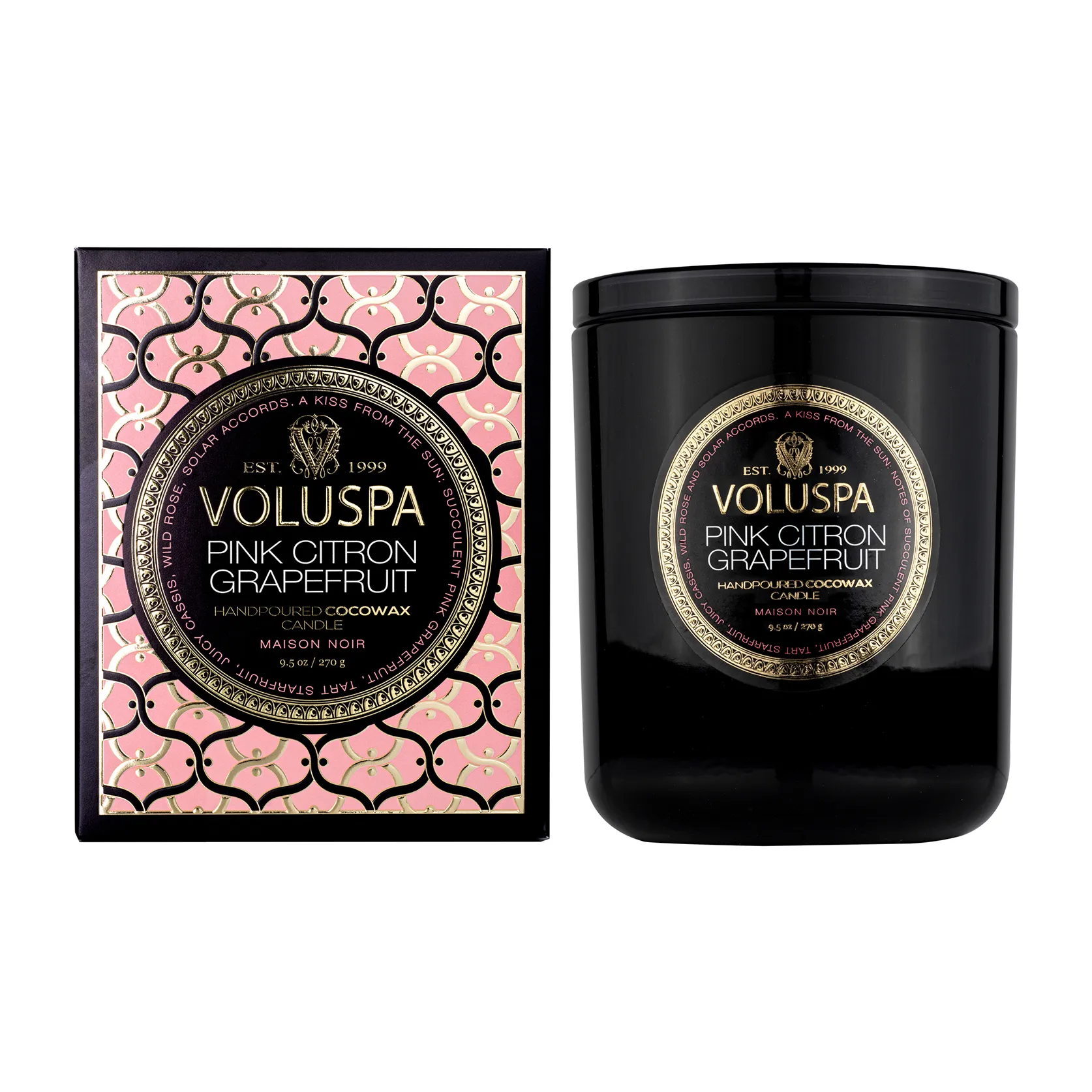 Voluspa Classic Maison Noir duftlys 60 timer Pink Citron Grapefruit