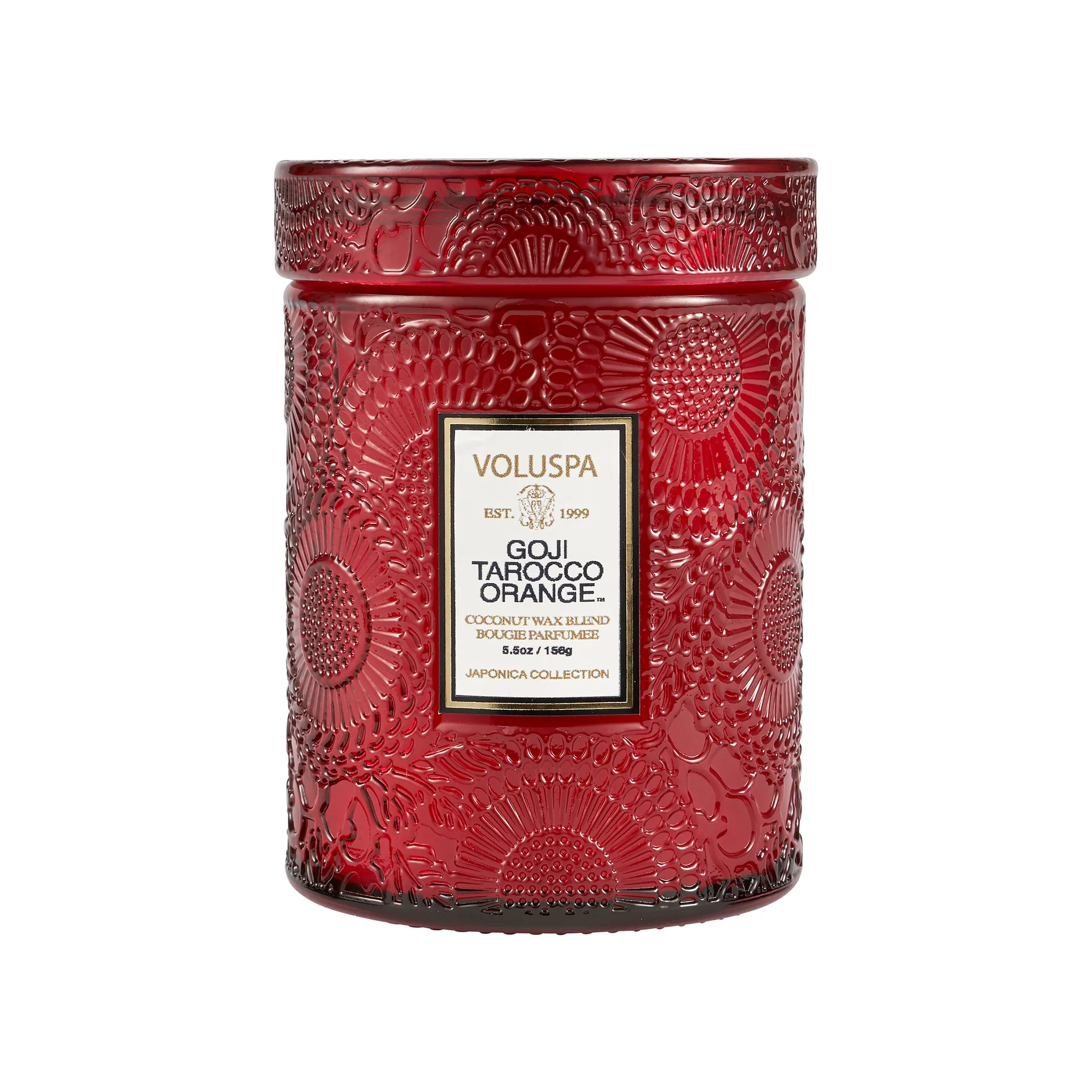 Voluspa Japonica duftlys i glas 50 timer Goji Tarocco Orange