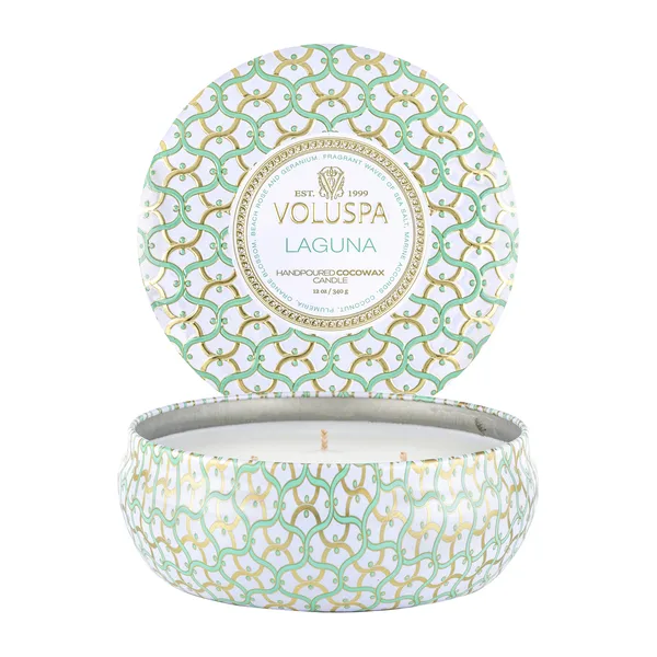 Maison Blanc 3-wick Tin doftljus 40 timmar, Laguna