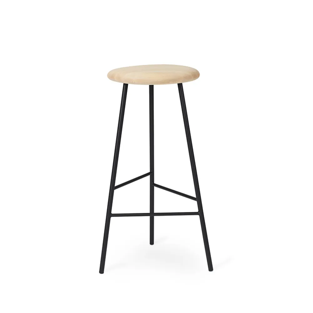 Essenhout Geolied Pebble barkruk van Warm Nordic - NordicNest.nl