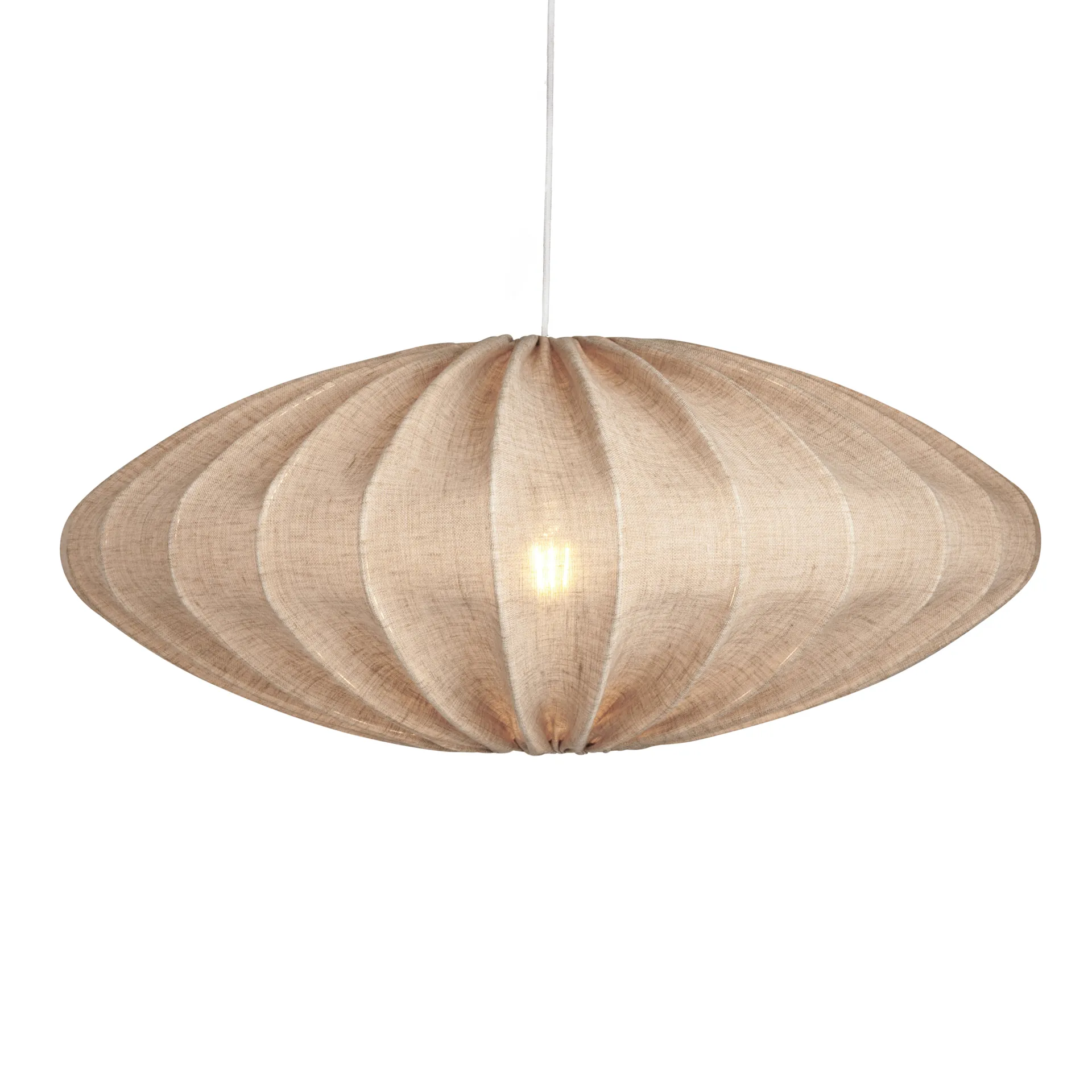 Ellipse 65-skærm, Linen Sand – Watt & Veke Watt & Veke - Stue - Skandinavisk - Stof / tekstil - Med én lyskilde