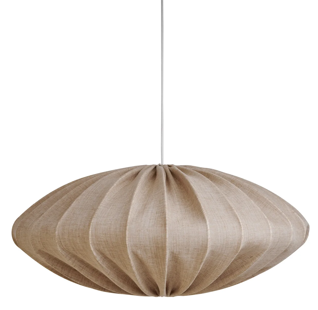 Watt & Veke Ellipse lampeskærm i linned 80 cm Sand