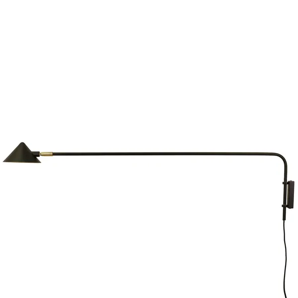 Kelly vägglampa lång arm, Svart