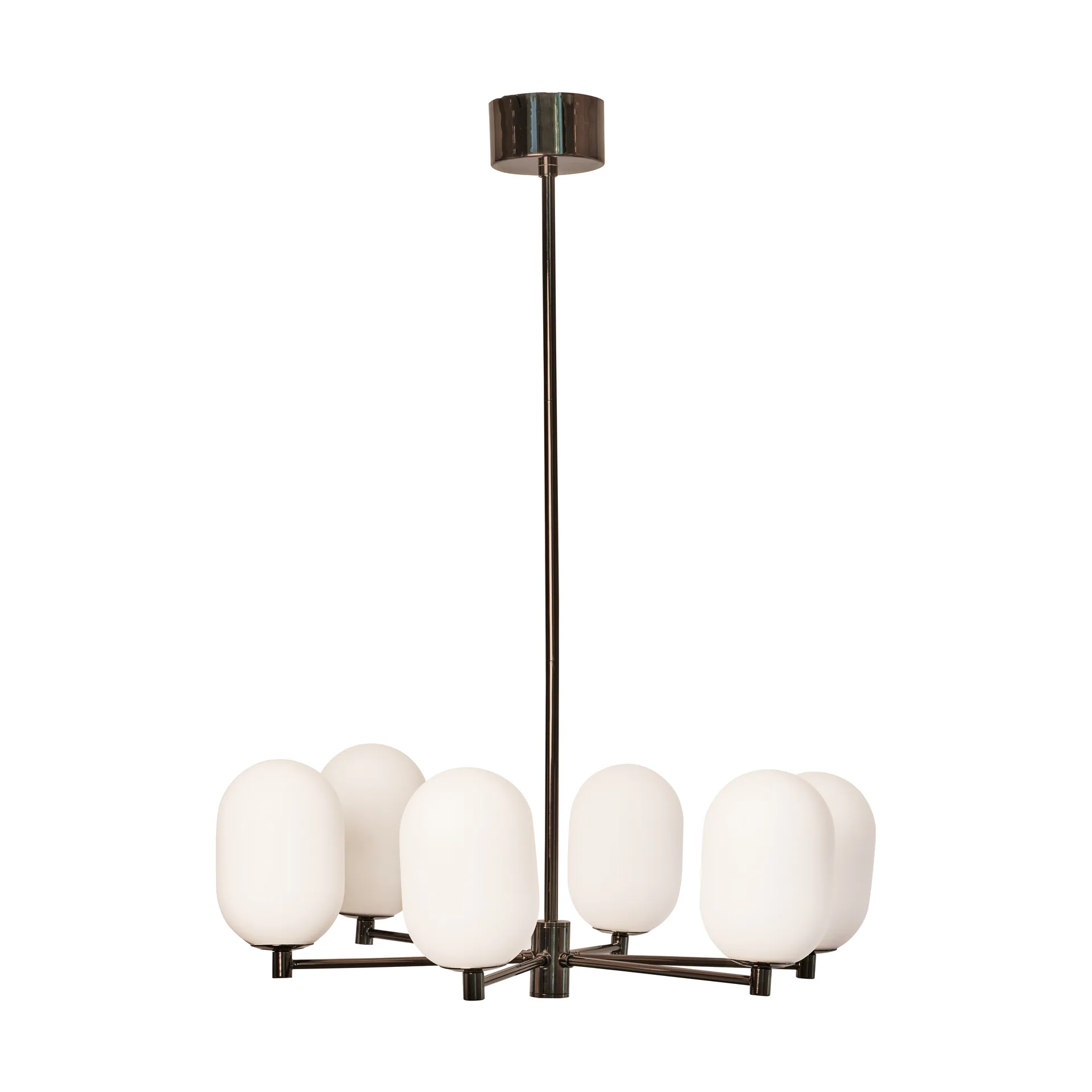 Noor hængelampe opal/sort, glas, 6 lyskilder - Watt & Veke - Stue - Moderne