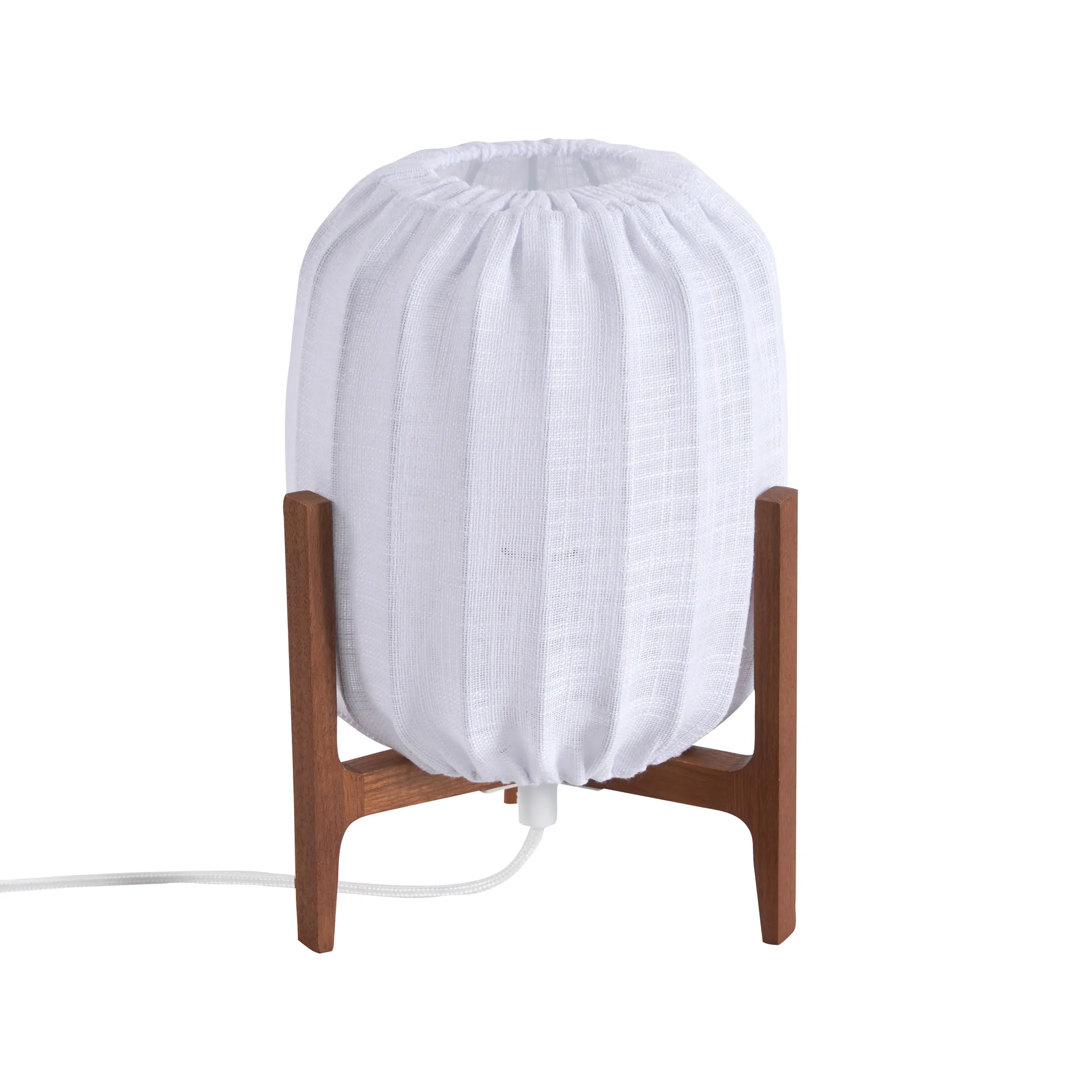 Prisma bordlampe, ask/hvid, 24 cm, træ – Watt & Veke - Stue - Design - Med én lyskilde