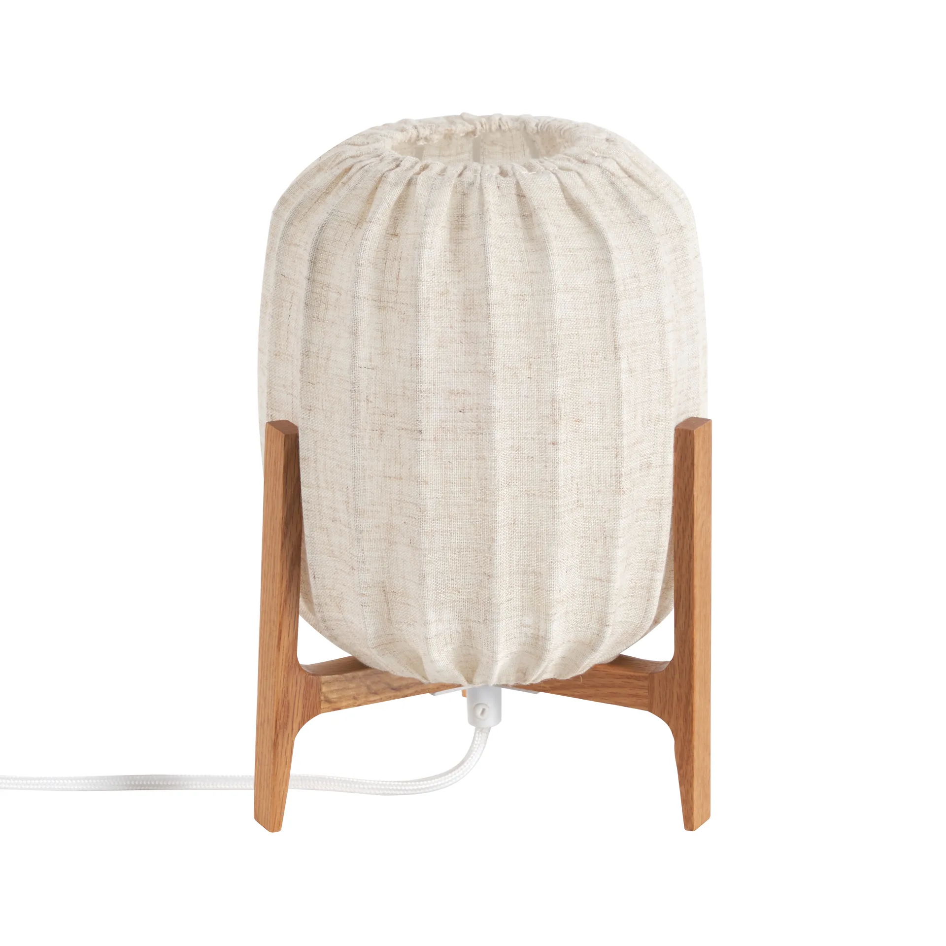 Prisma bordlampe, eg/beige, 24 cm, træ – Watt & Veke - Stue - Design - Med én lyskilde