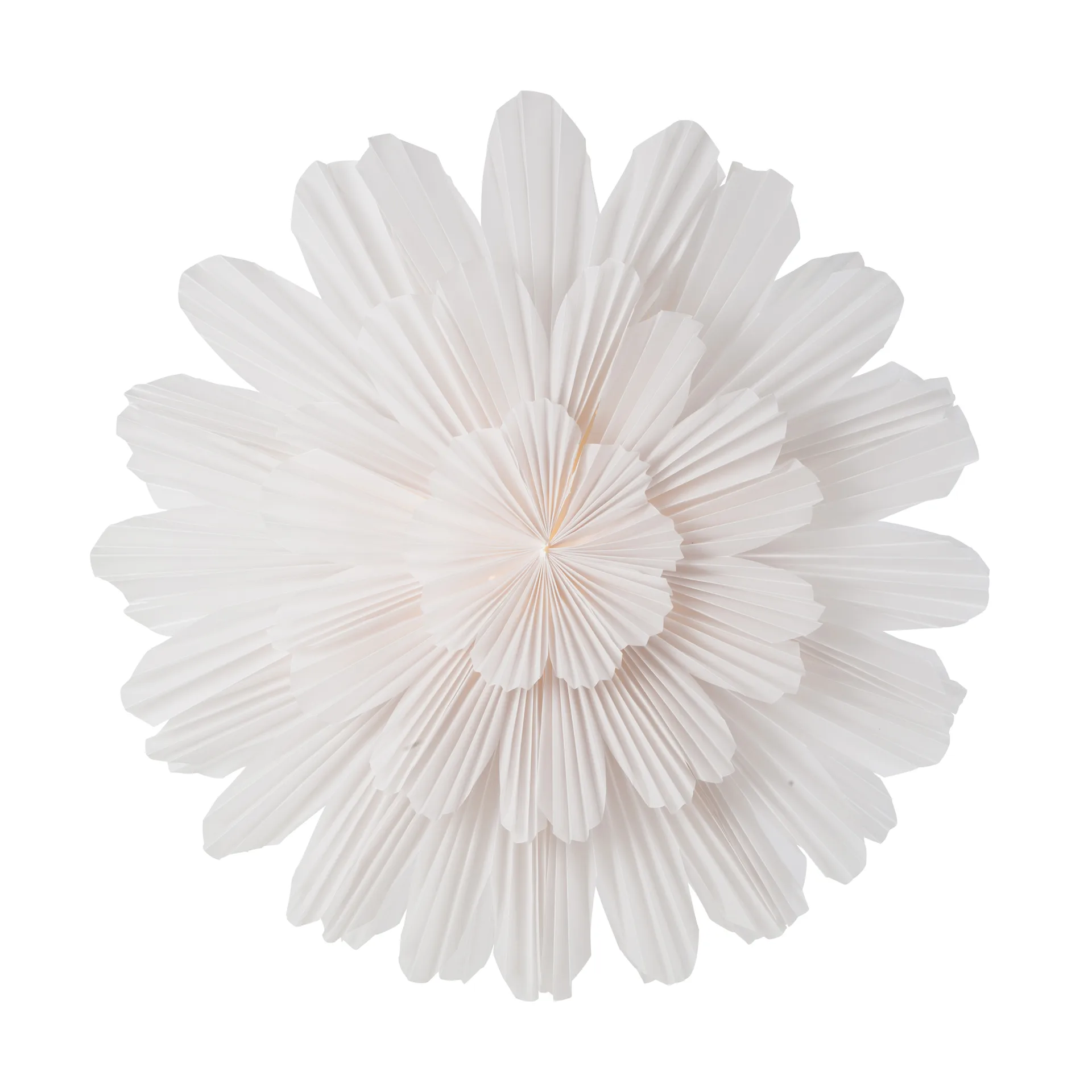 Snöblomma papirstjerne, hvid, Ø68 cm, blomsterform – Watt & Veke - Stue - Design - Papir / karton