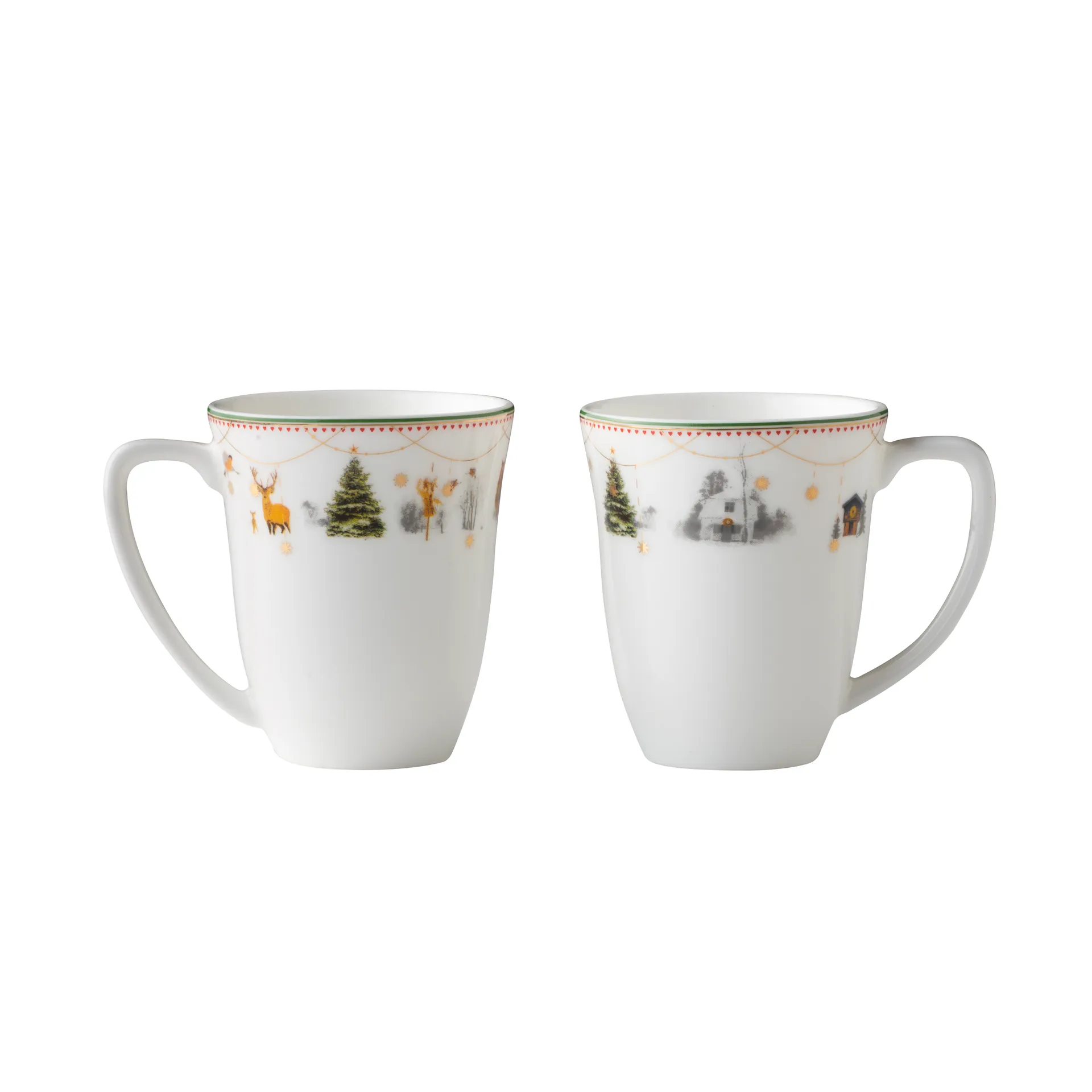 Wik & Wals&oslash;e Julemorgen gl&ouml;ggmugg 2-pack Vit-multi