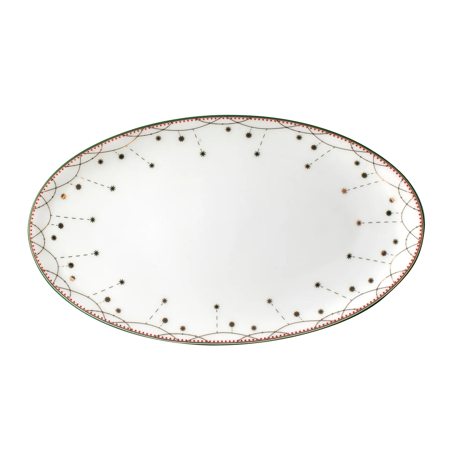 Wik & Walsøe Julemorgen serveringsfad, oval 20 cm