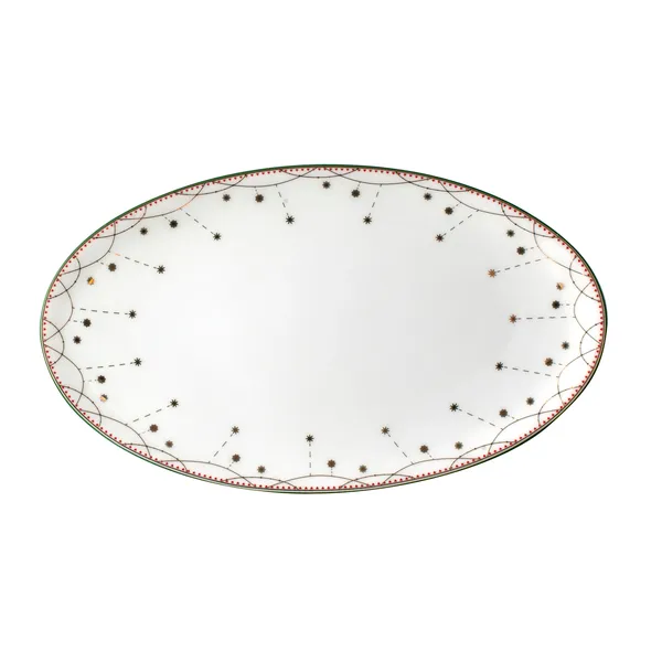 Julemorgen serveringsfat ovalt, 20 cm