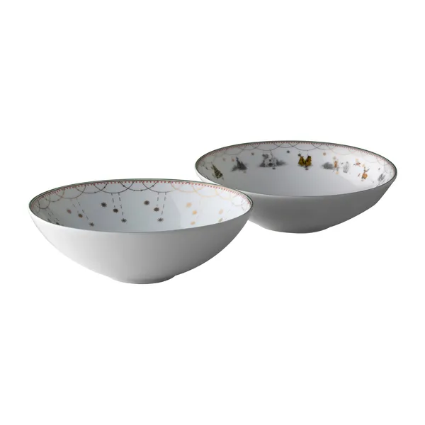 Julemorgen Story & Garlander liten skål 2-pack, Ø12 cm