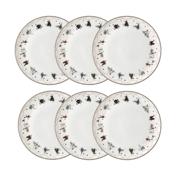 Julemorgen tallrik Ø20 cm 6-pack