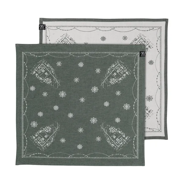 Julemorgen tygservett 45x45 cm 2-pack, Vit