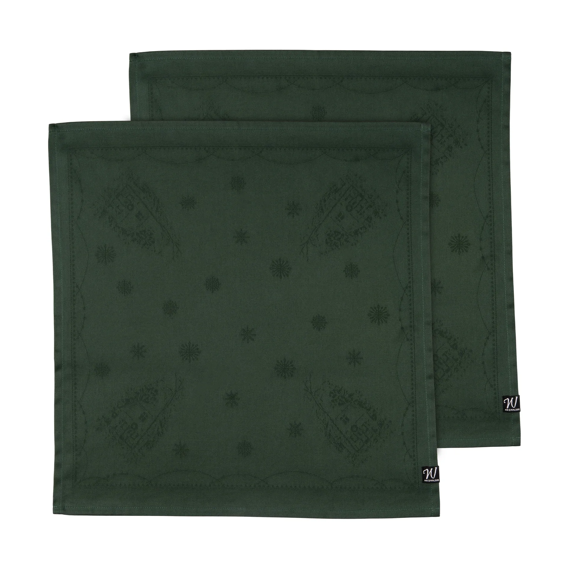 Wik & Walsøe Serviette en tissu Julemorgen cm, Lot de 2 Vert