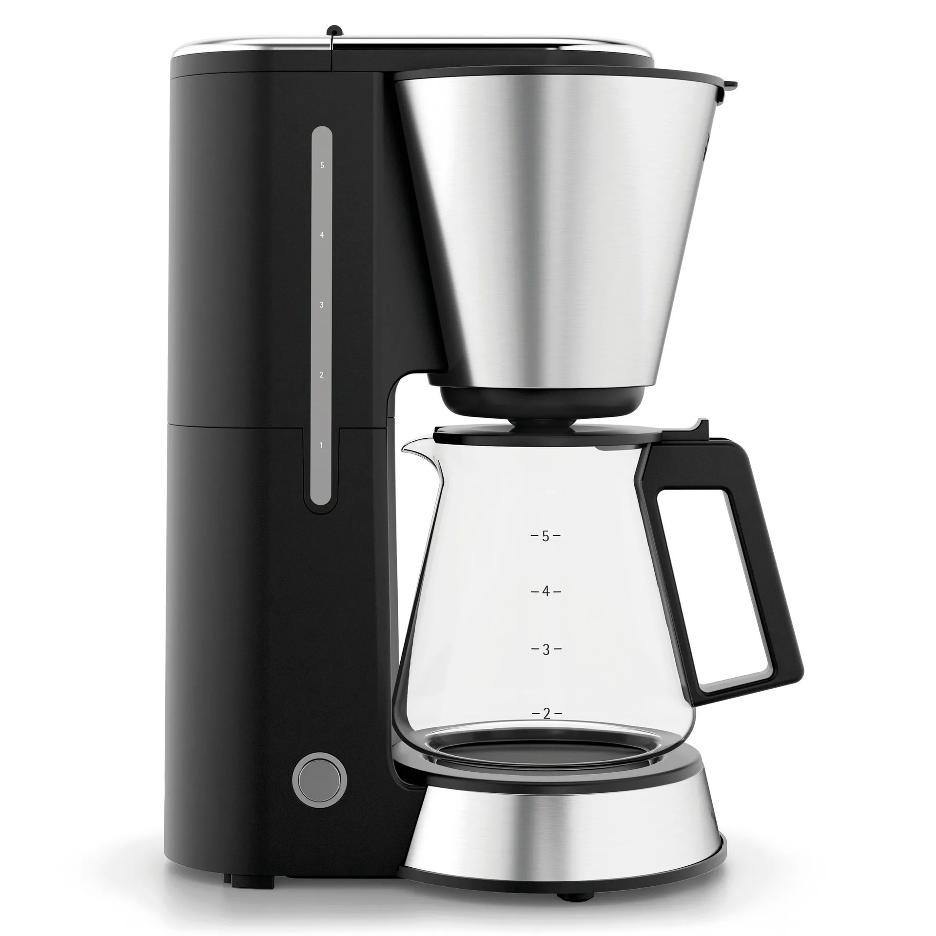 WMF KITCHENminis 0412270011, Filter kaffemaskine, 0,625 L, Malet kaffe, 710 W, Sort, Rustfrit stål