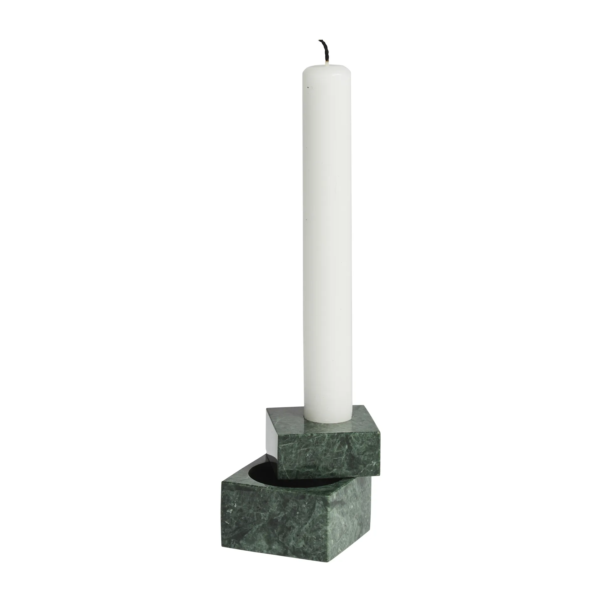 Woud 1 photophore en marbre Jeu de dés Vert