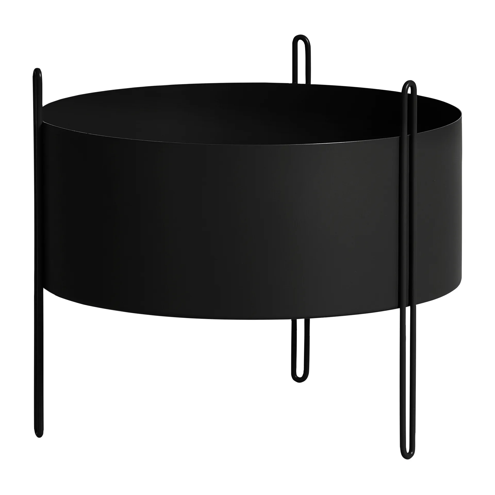 Woud Cache-pot Pidestall medium Ø Noir