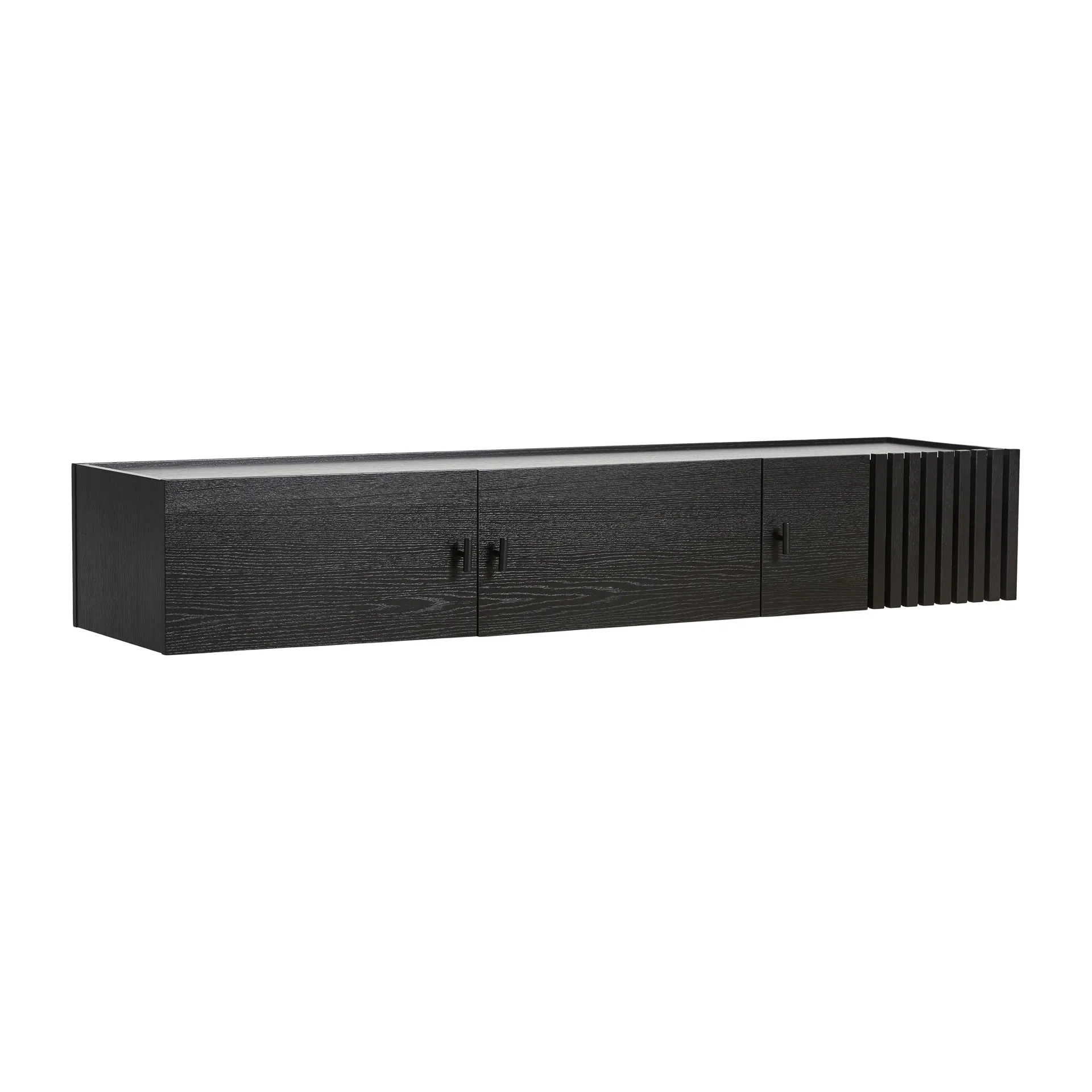 Woud Sideboard Array fixée au mur, Chêne peint en noir