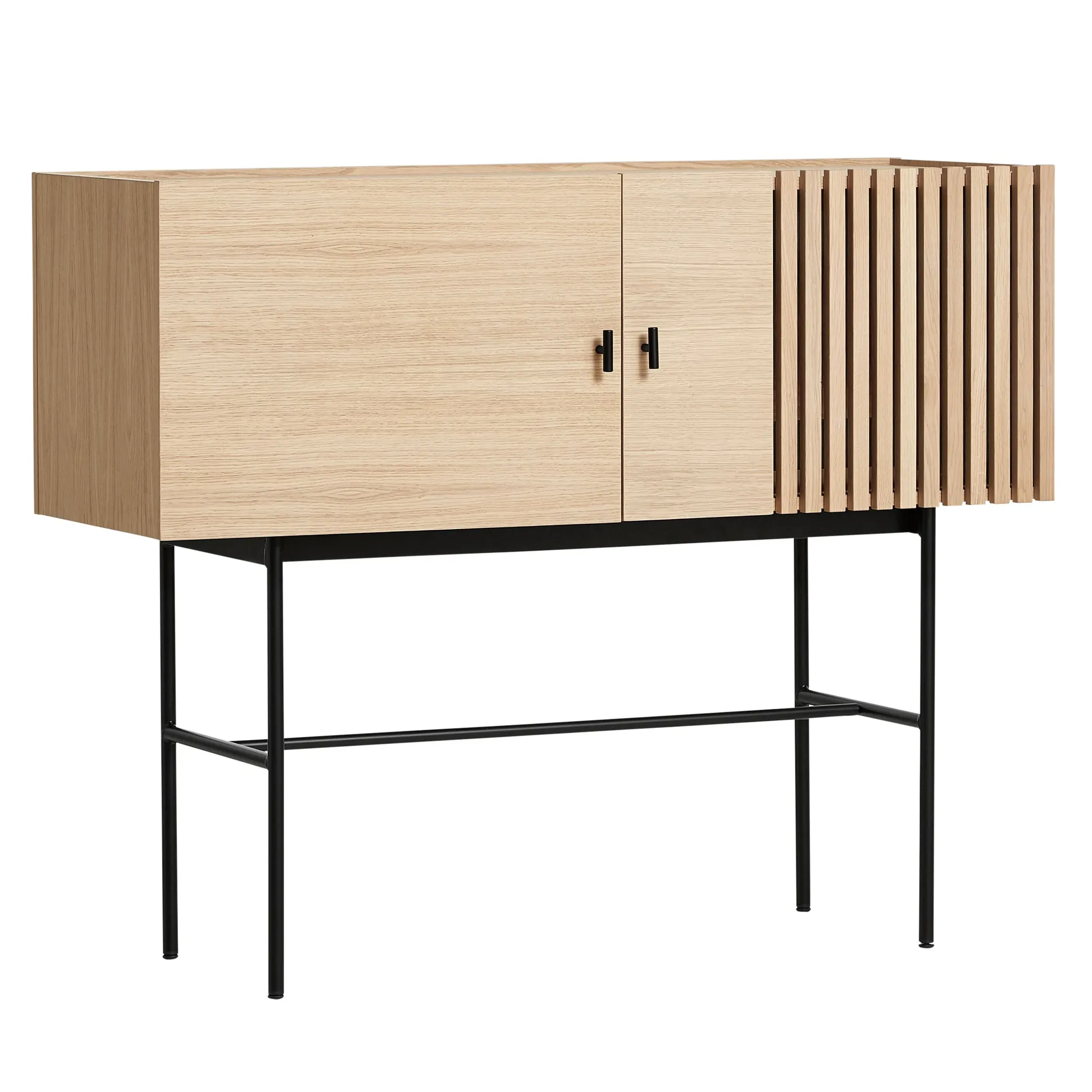 Woud Table d'appoint Array, chêne pigmenté blanc