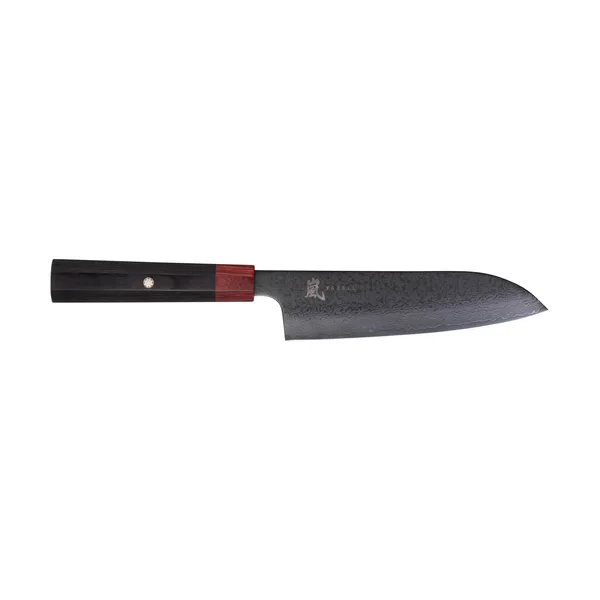 Rei santokukniv, Röd-svart, DLC, 16,5 cm