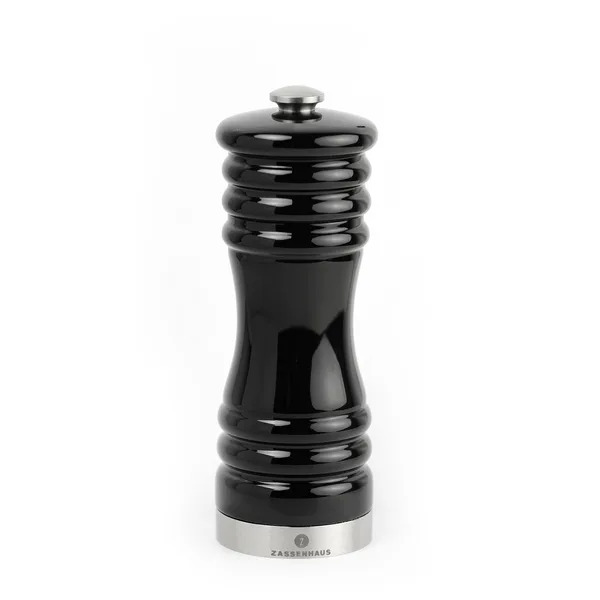 München salt- & pepparkvarn blank svart, 15 cm