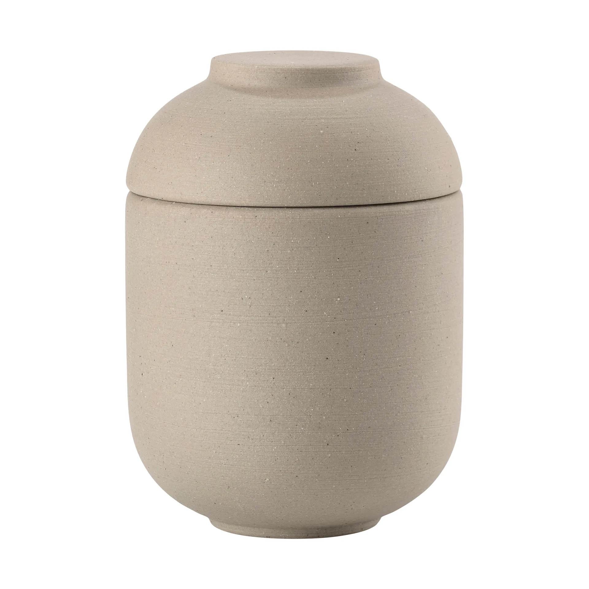 Zone Denmark Bocal avec couvercle Sensu Ø6,5x9 cm Taupe