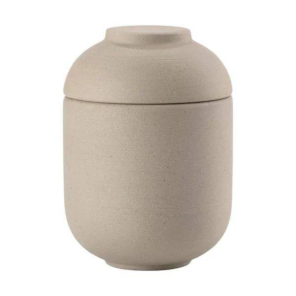 Sensu burk med lock Ø6,5x9 cm, Taupe