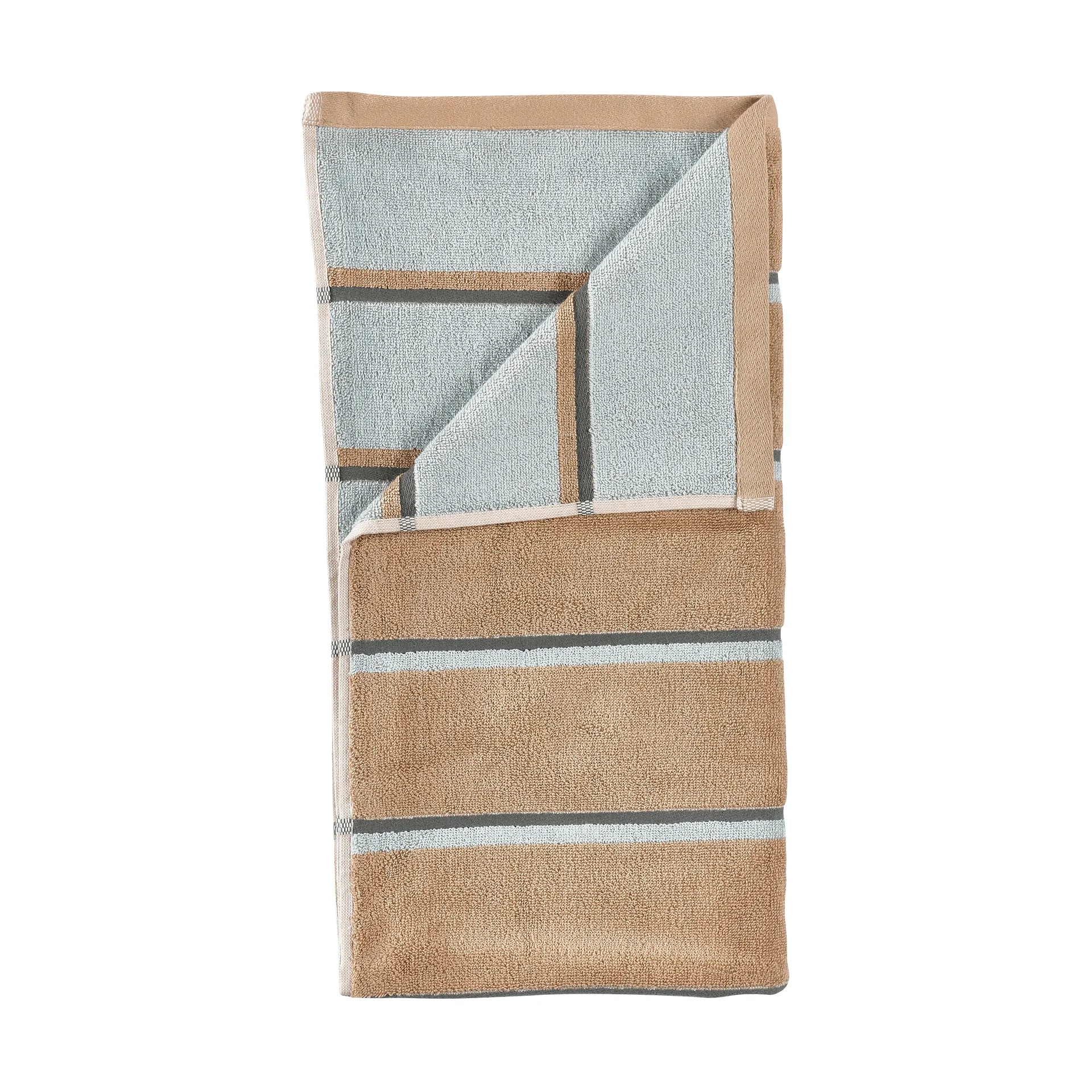 Zone Denmark Serviette de sauna Camel-ice blue-olive green, cm