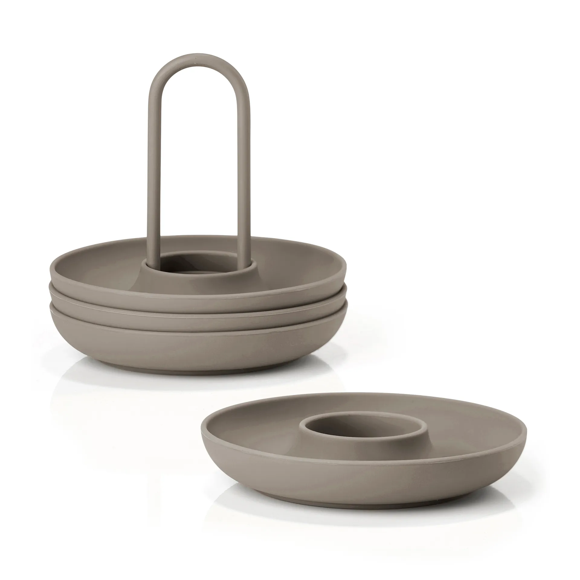 ZONE Denmark - Singles Æggebæger m. holder Dia 11,2 x 9,5 cm 4 stk. Taupe