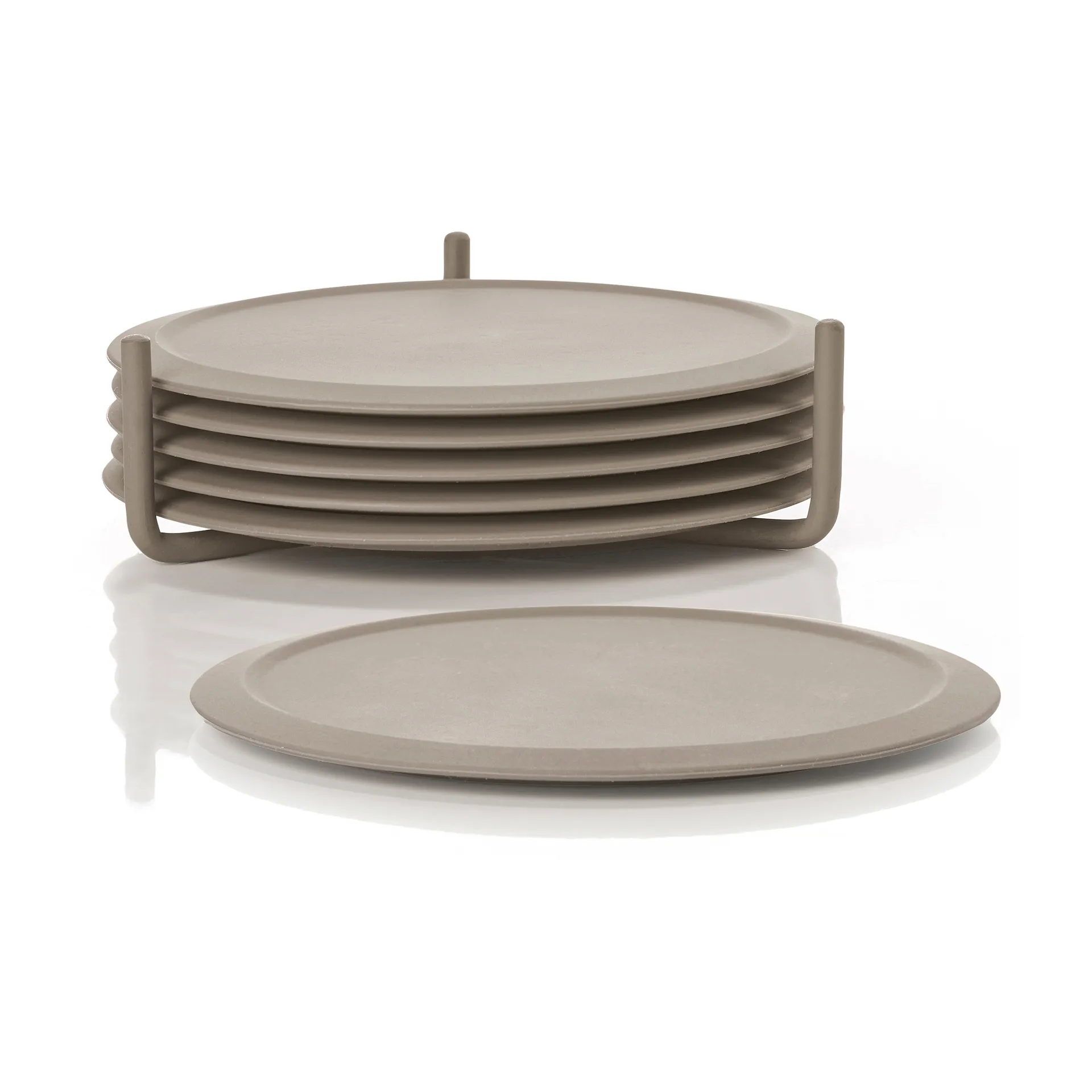 ZONE Denmark - Singles Glasbrikker Dia 10 x 3,1 cm 6 stk. Taupe