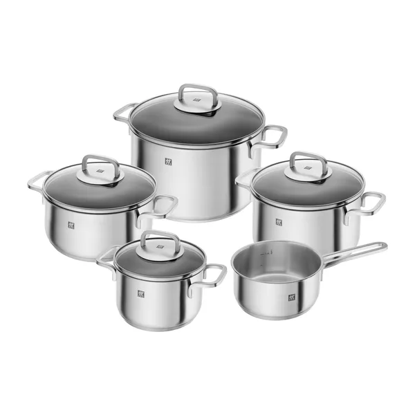 Zwilling Cube grytset 5 delar, Rostfritt stål-klar
