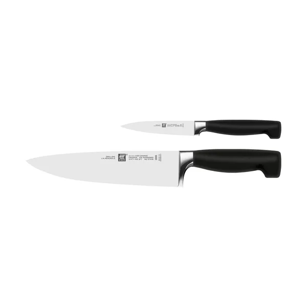 Zwilling Four star knivset 2 delar, Svart-rostfritt stål