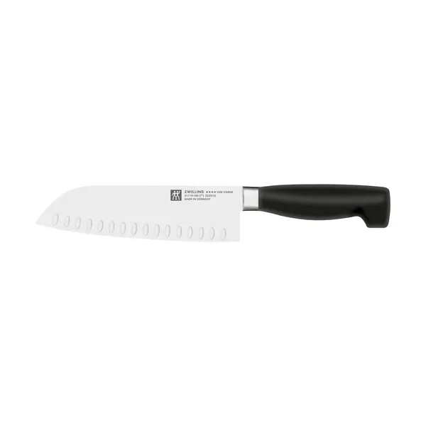 Zwilling Four star santokukniv 18 cm, Svart-rostfritt stål